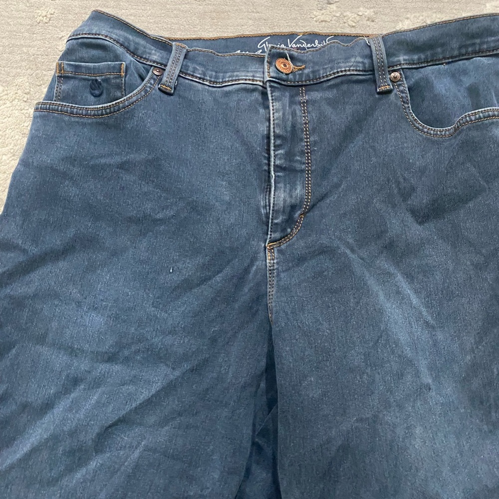 Gloria Vanderbilt Womens Jeans 14 Blue High Rise Mid Wash Denim 5 Pocket Amanda - Picture 4 of 8